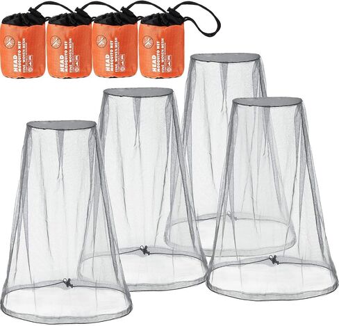 HESTYA 4 Pack Mosquito Head Net Face Mesh,Black in Saudi Arabia
