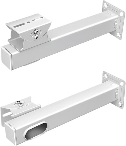 Heavy Duty Outdoor Security Wall Mount with L Plate, 360° Rust Resistant Bracket, Supports Solar Panels for Bullet Dome Cameras, Compatible with Ring, Arlo, Reolink, Hikvision for Garage Patio in Saudi Arabia