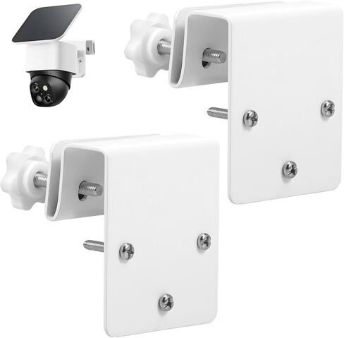 2 Pack Stainless Steel Gutter Mount Bracket for Eufy SoloCam S340 S330 E30, No Drill Security Camera Gutter Clip Weatherproof Heavy Duty in Saudi Arabia