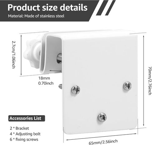 2 Pack Stainless Steel Gutter Mount Bracket for Eufy SoloCam S340 S330 E30, No Drill Security Camera Gutter Clip Weatherproof Heavy Duty in Saudi Arabia