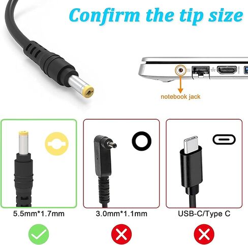AC Power Adapter Charger for Acer Aspire One KAV60 NAV50 D250 D150 1810TZ D255 D255E D260 ZA31410 A110 A150 A150-1006 AOA110 AOA150 ADP-30JH B PA-1300-04 LC.ADT00.005 PP39S 65W in Saudi Arabia