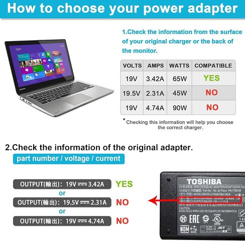 AC Power Adapter Charger for Acer Aspire One KAV60 NAV50 D250 D150 1810TZ D255 D255E D260 ZA31410 A110 A150 A150-1006 AOA110 AOA150 ADP-30JH B PA-1300-04 LC.ADT00.005 PP39S 65W in Saudi Arabia