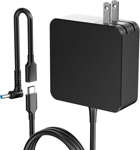 65W Laptop Charger Replacement for HP, USB-C & 4.5mm Blue Tip in Saudi Arabia