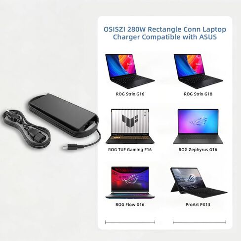 280W Rectangle Conn Charger Fit for ASUS ROG Strix Zephyrus 2026 in Saudi Arabia