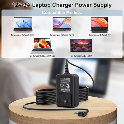 12V AC/DC Adapter Charger for Jumper EZbook S7Hi X7 S7 Max Laptop in Saudi Arabia