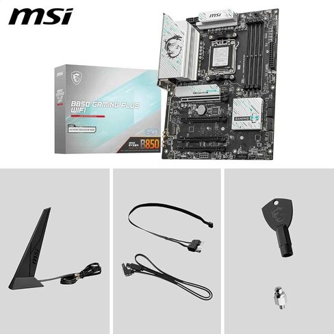 Micro Center CPU Motherboard Memory Combo: AMD Ryzen 7 7800X3D CPU Processor + MSI B850 Gaming Plus WiFi Motherboard + KLEVV Bolt V DDR5 32GB (2x16GB) 6400MHz CL30 Ram Memory White in Saudi Arabia