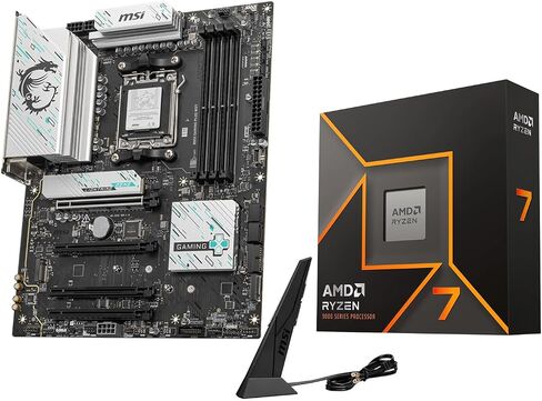 Micro Center CPU Motherboard Memory Combo: AMD Ryzen 7 9700X CPU Processor + MSI B850 Gaming Plus WiFi Motherboard + KLEVV Bolt V DDR5 32GB (2x16GB) 6000MHz CL28 Desktop Ram Memory AMD Expo Ready in Saudi Arabia