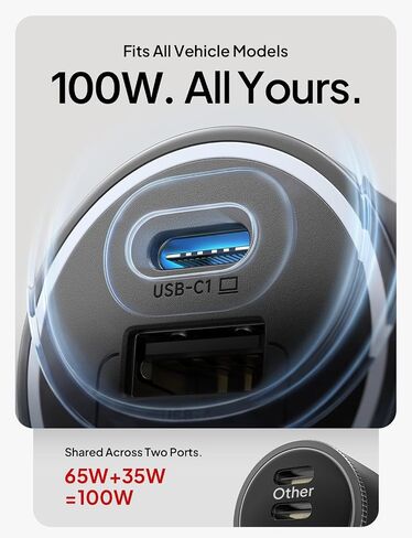 LISEN 136W Car Charger USB C Fast Charge, for iPhone 18 Pro Max, iPhone Duo in Kuwait