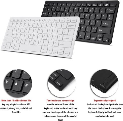 78 key Ultra thin Keyboard, Mini Portable USB Wired Keyboard High Sensitivity Corded Silent Small Compact Computer Keyboard for Desktop Laptop PC(white) in Saudi Arabia