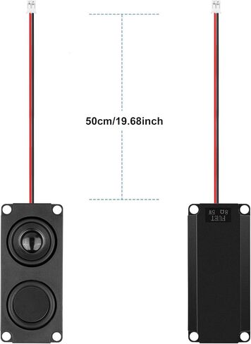 MakerHawk 2pcs Ar duino Speaker 5 Watt 8 Ohm Double Cavity Mini Speaker Full-Range Cavity Advertising Machine Small Speaker 3.3V 5V with JST-PH2.5mm-2 pin Interface in Saudi Arabia