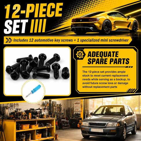 12PCS M2×5mm Stainless Steel Car Key Fob Screws,Key Fob Repair Kit OEM#35116-SDA-A11 Compatible with Honda Accord Odyssey Insight Fit,Keys Shell Screws Kit with Screwdriver in Saudi Arabia