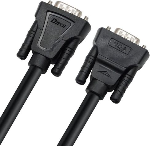 DTech 3 Feet SVGA VGA Computer Monitor Cable Male to Male Supports 1080p High Resolution (1 Meter, Black) in Saudi Arabia