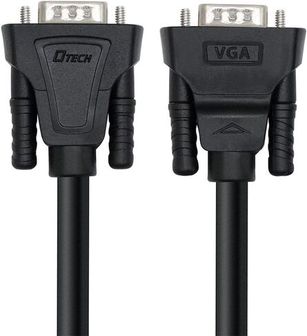 DTech 3 Feet SVGA VGA Computer Monitor Cable Male to Male Supports 1080p High Resolution (1 Meter, Black) in Saudi Arabia