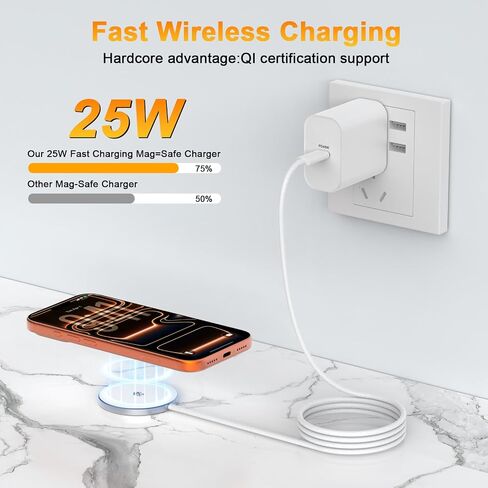 [Apple MFi Certified] Magnetic Wireless Charger for iPhone Duo 18 17 16 15 in Saudi Arabia