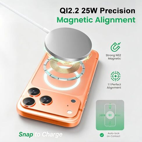 [Apple MFi Certified] Magnetic Wireless Charger for iPhone Duo 18 17 16 15 in Saudi Arabia