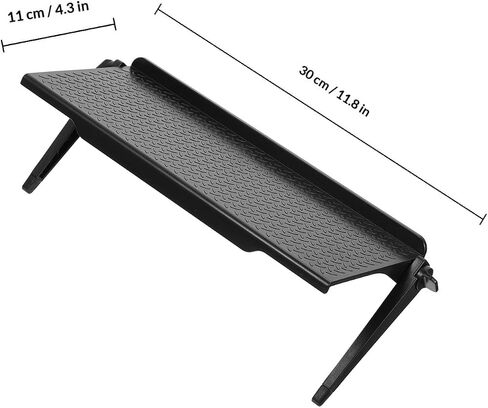 Cabilock Adjustable Monitor Shelf Organizer Tool-Free Mounting Black in Saudi Arabia