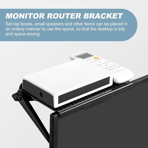 Cabilock Adjustable Monitor Shelf Organizer Tool-Free Mounting Black in Saudi Arabia