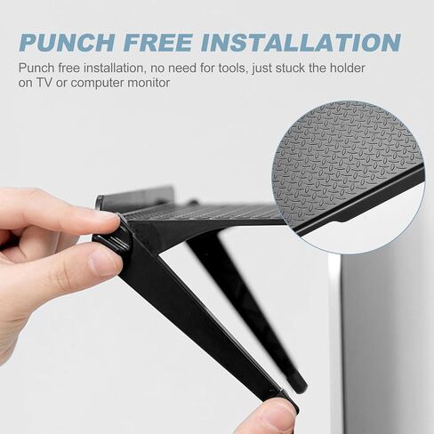 Cabilock Adjustable Monitor Shelf Organizer Tool-Free Mounting Black in Saudi Arabia