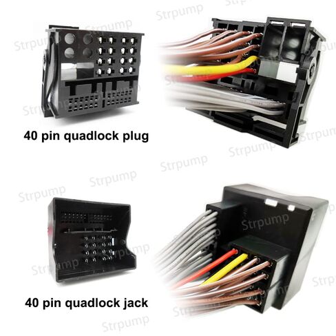 40 Pin Quadlock Extension Adapter Cable Plug Play Wiring Harness for BMW Citroen Ford Mercedes Peugeot VW Audi SEAT Opel Skoda 30CM in Saudi Arabia