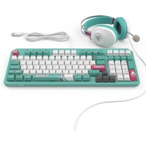 Newegg Hatsune Miku Edition Keyboard and Headset Combo - K3 Gen II Mechanical RGB Keyboard with IP57 Waterproof and Dust Resistance & Wired Gaming Headset in Saudi Arabia