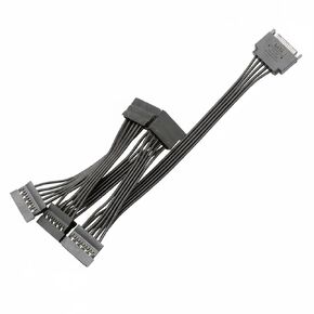 Extension Cable Serial ATA Power Adapter Tinned Copper Plug-and-Play Reliable Power Supply Suitable for Home Servers Office Computers, Sata 1-to-5 in Saudi Arabia