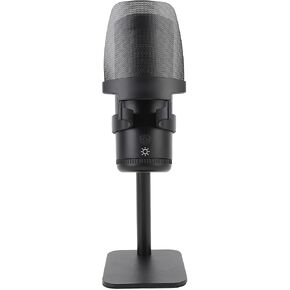 Type C USB Microphone, Condenser Mic with Stable Placement for Gaming & Streaming, Suitable for Laptop, Smartphone & Tablet in Saudi Arabia