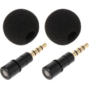 SHINEOFI Mini Recording Microphone with 3.5mm Jack 2pcs for Phone Laptop in Saudi Arabia