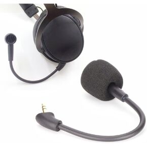 6.3 in Black Replacement Headset Microphone, 3.5mm Noise Canceling Gaming Mic with Gold-Plated Plug for HyperX Mix in Saudi Arabia