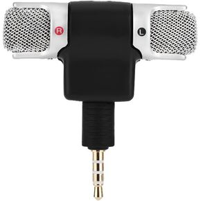 Mini Precise Stereo Microphone with Adjustable Angle for Phones Andriod Jack Gold Plated 3.5 mm for Recording Digital Media in Saudi Arabia