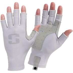 Striker Unisex Reflex 50+ Sun Protection Durable Moisture Wicking Half-Finger Fishing Sun Glove with Snap Connector at Wrist in Saudi Arabia