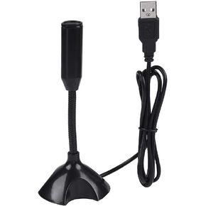 USB Condenser Microphone, High Sensitivity, Clear Sound Recording Microphone for PC, Web Chat, KTV Games (Black) in Saudi Arabia