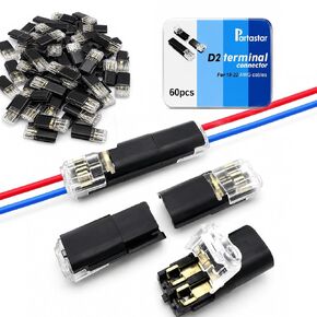 120Pcs D2 Quick Splice Connectors, Self-Stripping 18-22 AWG in Saudi Arabia