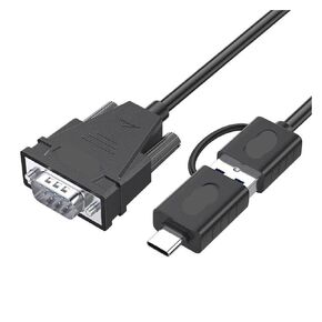 High Speed Baud Rate 300bps-115200bps TY>pe A and USB C to DB9 RS232 Serial Adapter Cord 1.5m in Saudi Arabia