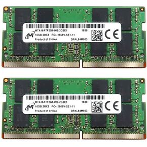 Micron MTA16ATF2G64HZ 32GB (2x16GB) 2Rx8 DDR4 SO-DIMM PC4-21300 2666MHz 260-Pin Non-ECC CL17 1.2V Laptop Memory Module 2-Piece Kit MTA16ATF2G64HZ-2G6E1 for Other Laptop Systems in Saudi Arabia