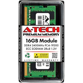 A-Tech 16GB RAM Replacement for Synology D4ECSO-2400-16G | DDR4 2400MHz PC4-19200 ECC SODIMM 2Rx8 1.2V 260-Pin Memory Upgrade for NAS DiskStation, RackStation, & FlashStation in Saudi Arabia