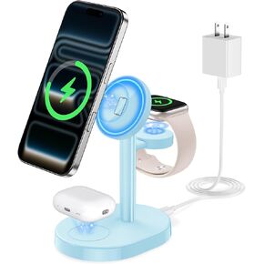 Mag-Safe Charger 3 in 1 Charging Station for iPhone Apple Watch AirPods in Saudi Arabia