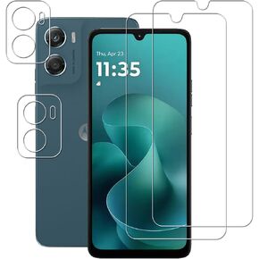 [2+2 Pack Tempered Glass Film For MOTO G06 Screen Protector 2-Pack with Camera Lens Protector 2-Pack in Saudi Arabia