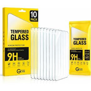 Tempered Glass Screen Protector Compatible with iPhone 17,Full Clear Borderless Design , 10 Pack Individually Wrapped Replacement Screen Films, High Definition Clear, Anti Scratch, Easy Install Accessories Included in Saudi Arabia