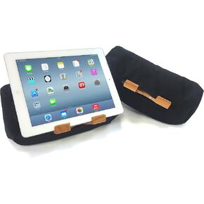 Lap Log iPad Pillow Stand - Eco Friendly Tablet Stand - Great for Reading in Bed - Multi-Angle Adjustable - Made in USA - Basic Black in Saudi Arabia