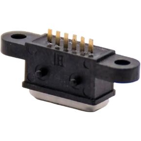 USB Connector 6Pin SMT Type C Female Socket with Seal Ring & Mounting Holes in Saudi Arabia