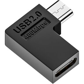 90 Degree Right Up Down Angled USB Male to Type C Female Extension Adapter for Laptop Chargers Converter USB Male to Female in Saudi Arabia