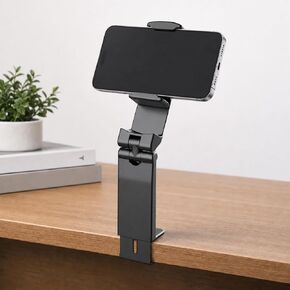 Airplane Travel Essentials Phone Holder 360 Degree Rotation Universal Hands Phone Mount - Multi-Angle Foldable Stand for Travel, Office, and Gym in Saudi Arabia