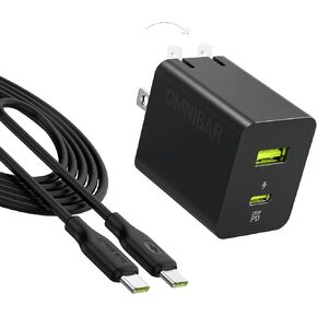 35W USB Charger Block, 2-Port USB-C Wall Charger with 4FT Cable in Saudi Arabia
