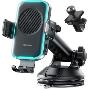 Wireless Car Charger,15W Fast Charging Auto-Clamping Car Phone Mount in Saudi Arabia