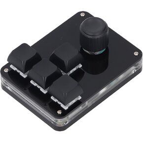 Mini Macro Keypad 4 Keys 1 Knob RGB Mechanical Acrylic Black in Saudi Arabia