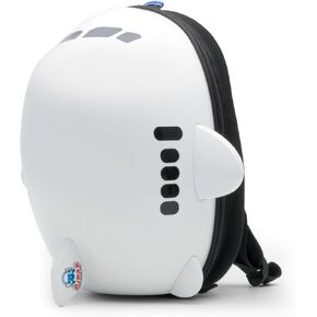 Certified Kids Backpack Bag Hard Shell Airplane Design White - Brand New in Saudi Arabia