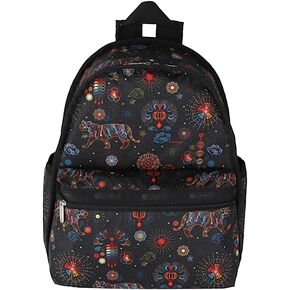 LeSportsac Bright Fortune Basic Backpack/Rucksack, Style 7812/Color E476, Festive & Colorful Graphics Artfully Arranged Celebrate Year of the Tiger, Evoking Optimism & Strength in Saudi Arabia