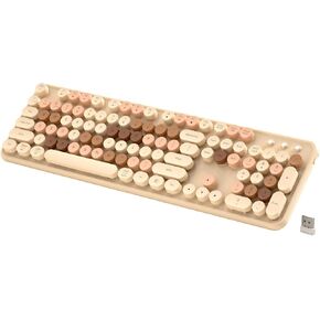 Dual Mode Colorful Wireless Bluetooth Keyboard, Pink Colorful in Saudi Arabia
