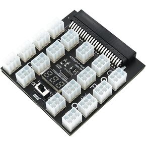 PCI-E 12V 50Pin to ATX 17 x 6Pin Power Supply Server Adapter Breakout Board for 750W 1100W 1600W 2000W 2400W PSU GPU Mining in Saudi Arabia