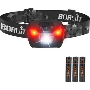 BORUIT BR01 Headlamp with Red White Light - AAA Battery Powered in Saudi Arabia